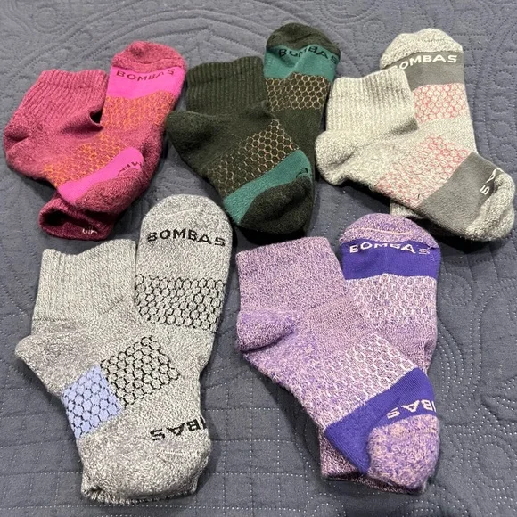 Bombas Women’s Vibrant Ankle Socks - Multi Colors 5 Pair! Only worn a few times! - Picture 2 of 4